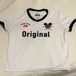 Disney Mickey Mouse White Tee with Black Accents